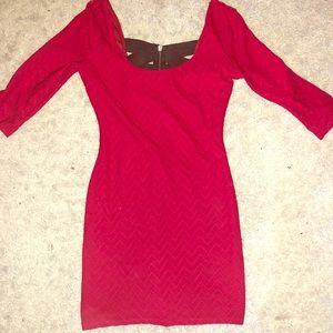 Red mini dress
